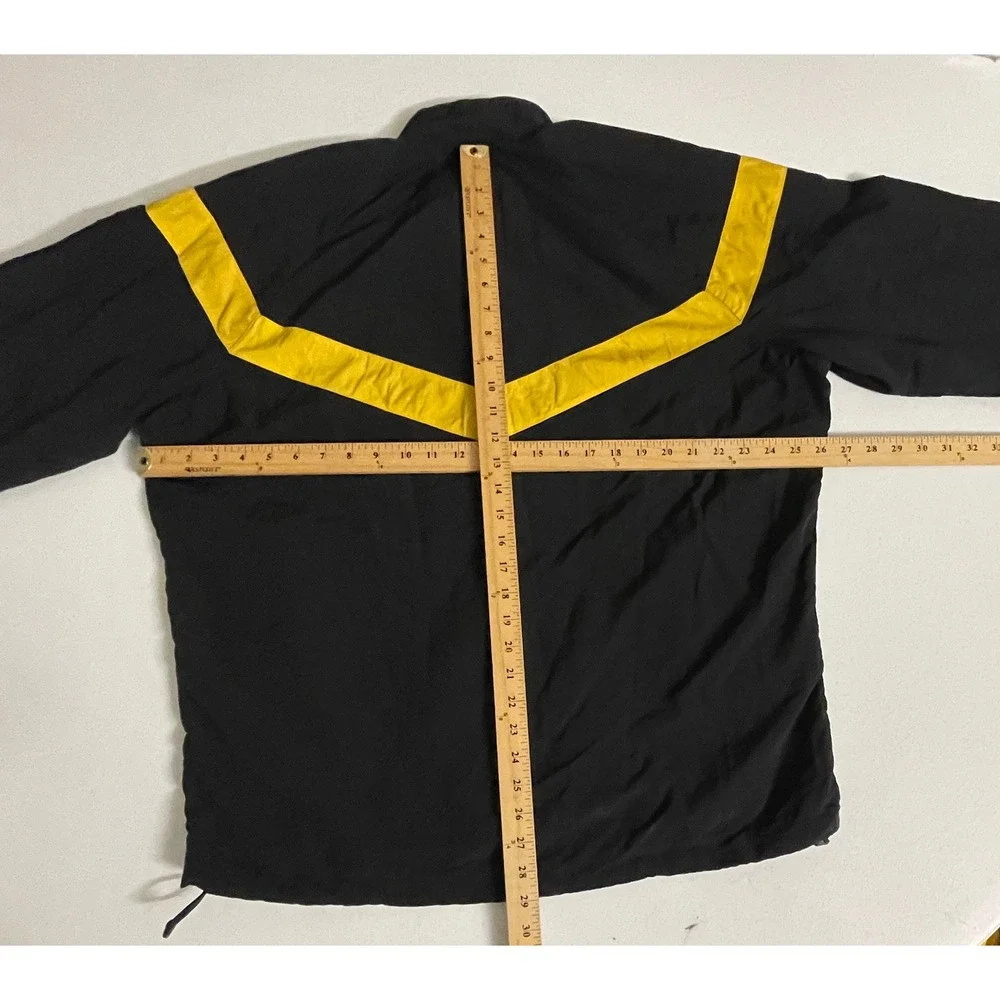 US Army APFU Physical Fitness Jacket Black Yellow Large Long 8415-01-623-8633